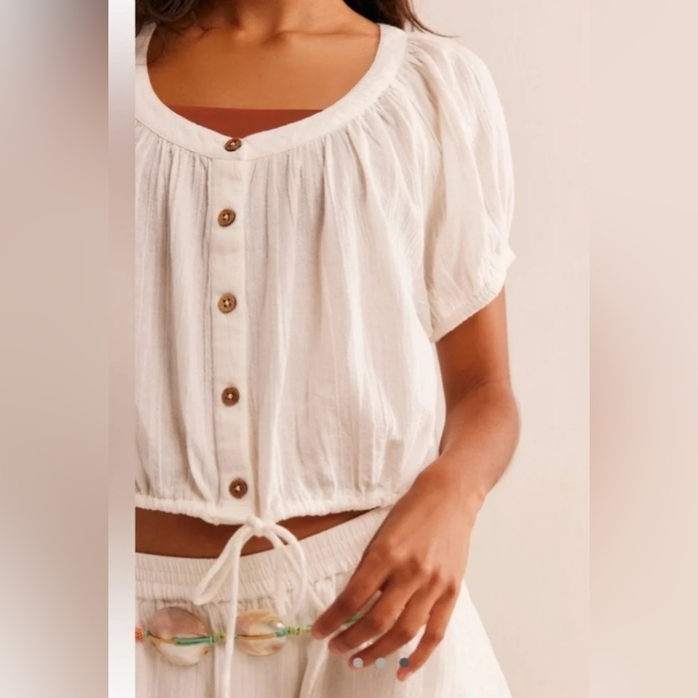 New Free People, Kerrie Bloomer Set, Large in Ivory - Picture 7 of 12